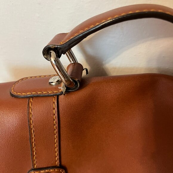 COPY Satchel Crossbody – Faux Leather Plaid & Cognac Brown - Picture 12 of 15